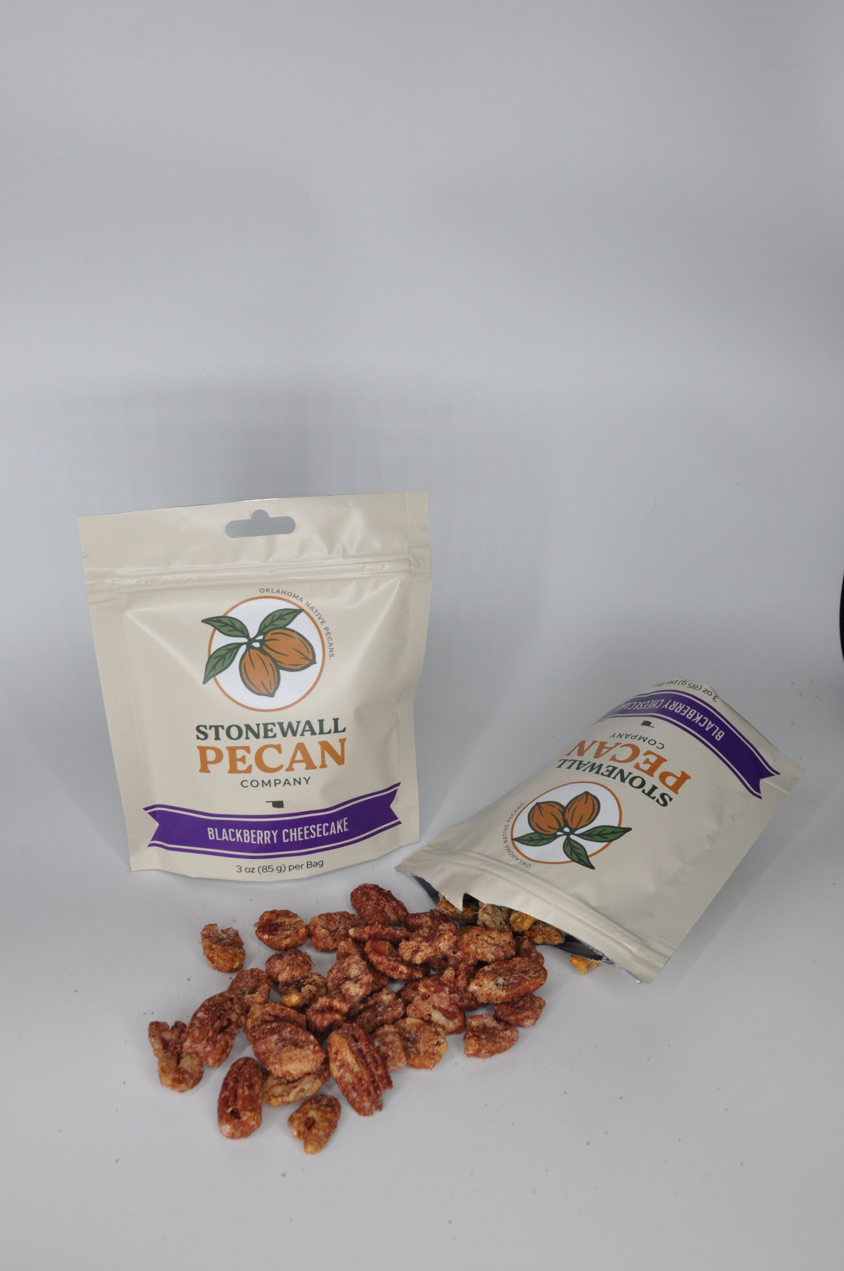 Blackberry Cheesecake Candied Pecans