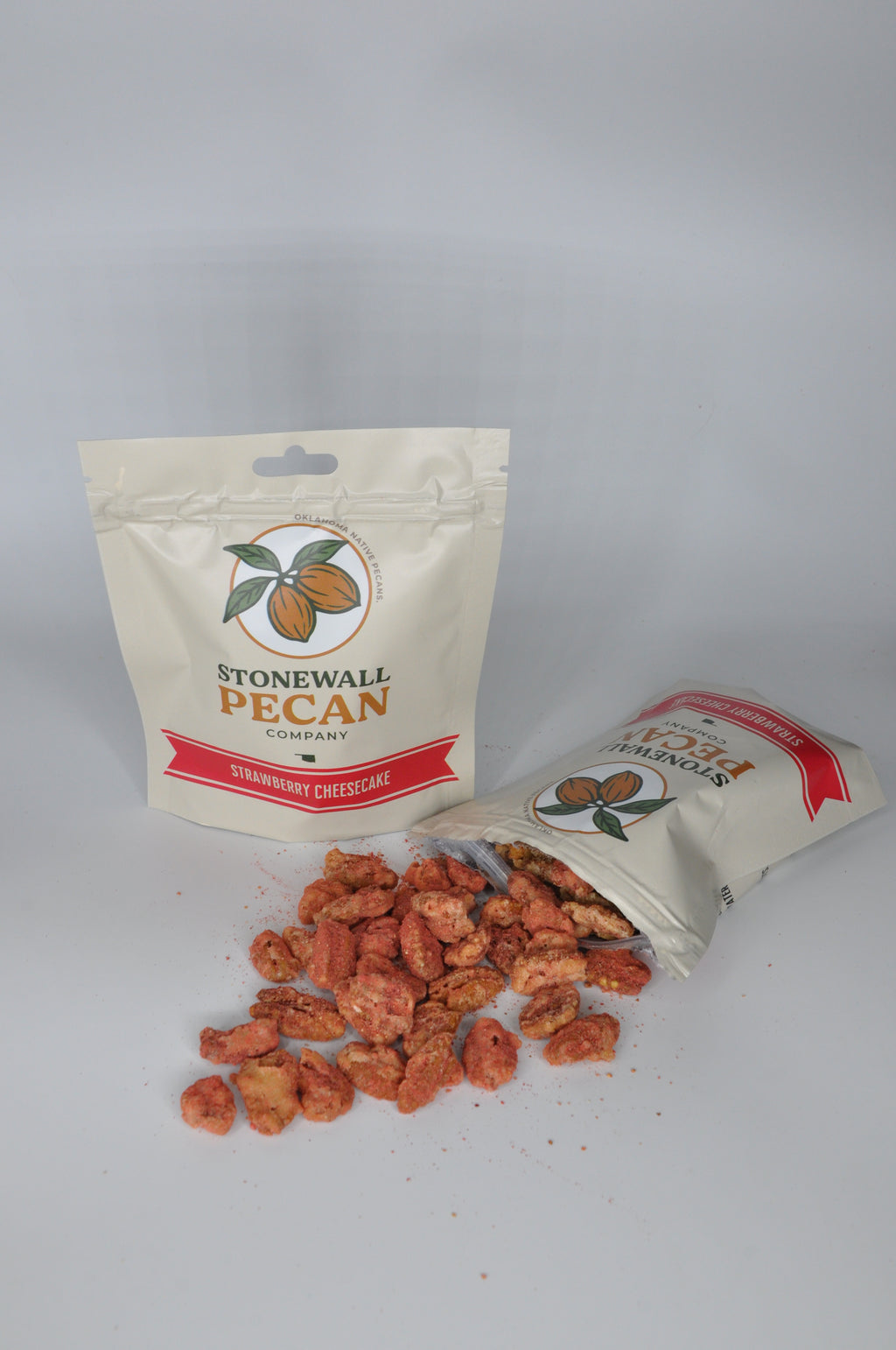 Strawberry Cheesecake Candied Pecans